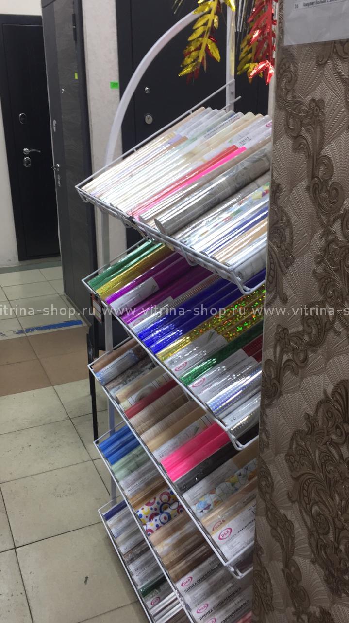 Стойка для пленки самоклеящейся с полочками (1 м ширина)